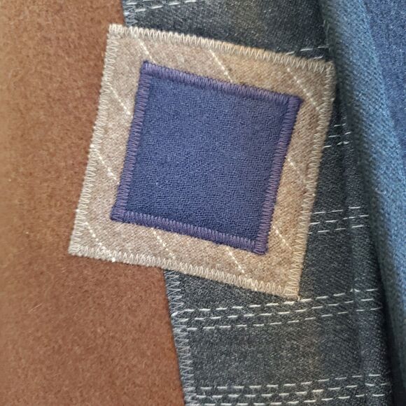 Vintage 90's Beppa Black Patchwork Wool Jacket - Picture 5 of 7